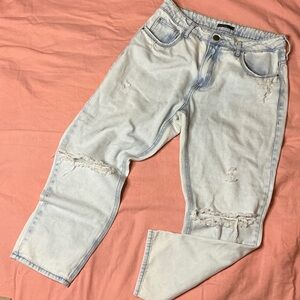 Casual Light Blue Boyfriend Jeans